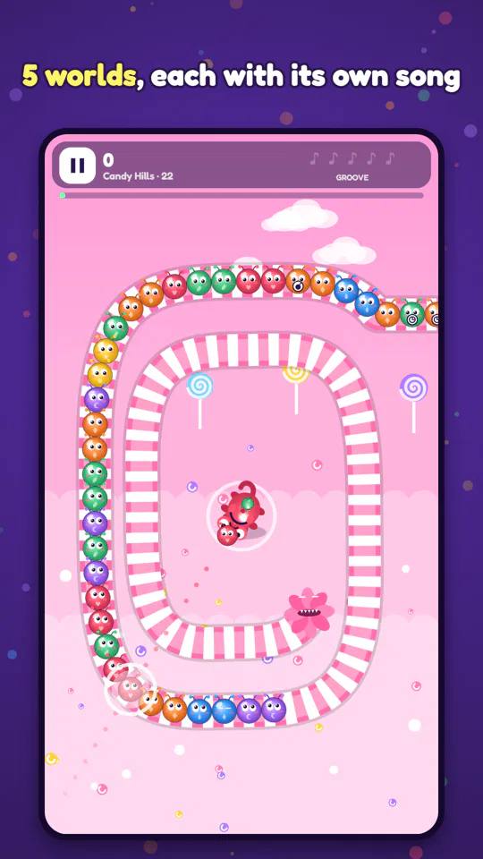 Candy Hills with its candy-cane track