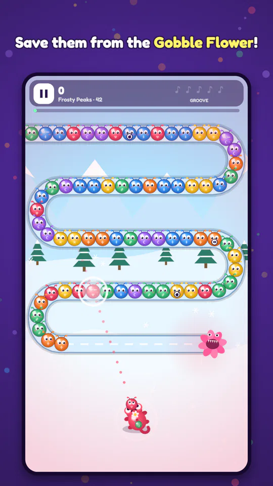 Frosty Peaks: saving the conga from the Gobble Flower
