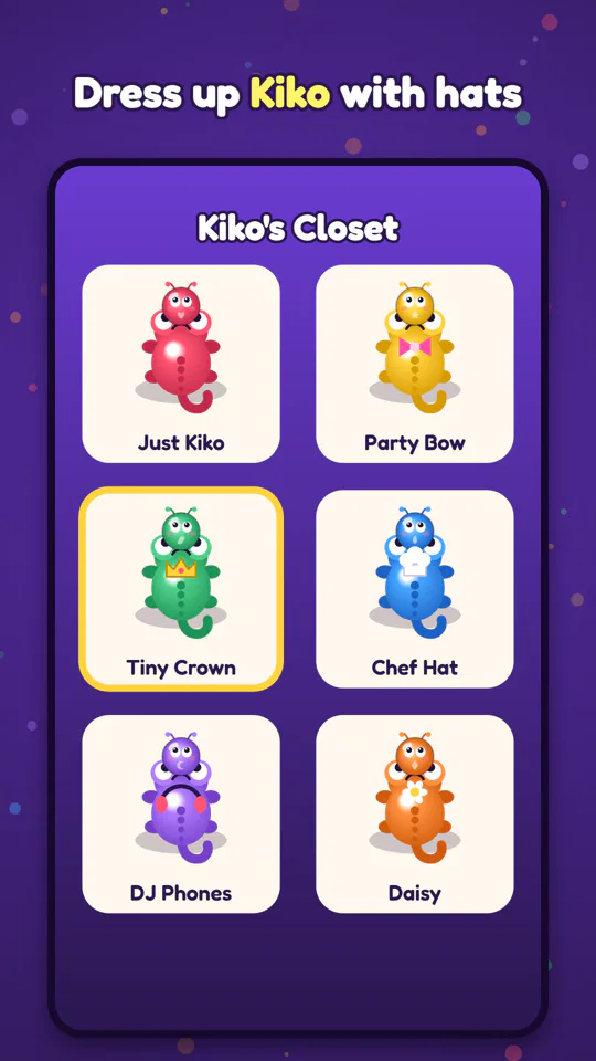 Kiko's Closet with hats to wear