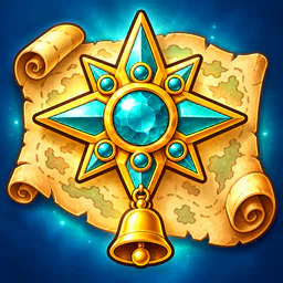 Forgotten Atlas app icon: a golden compass star on an old scroll